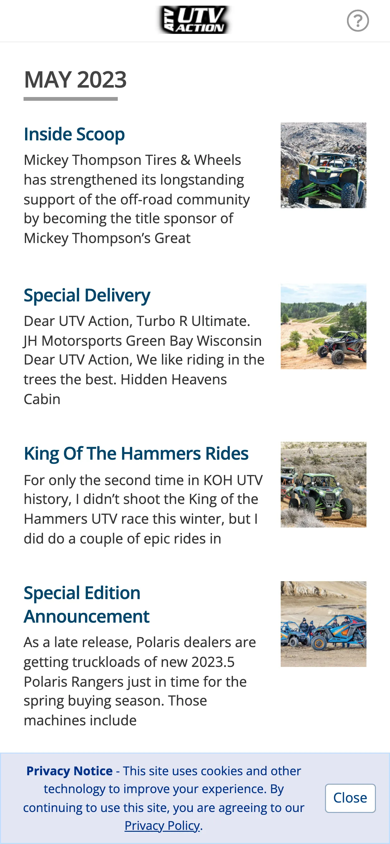 ATV UTV ACTION Magazine | Indus Appstore | Screenshot