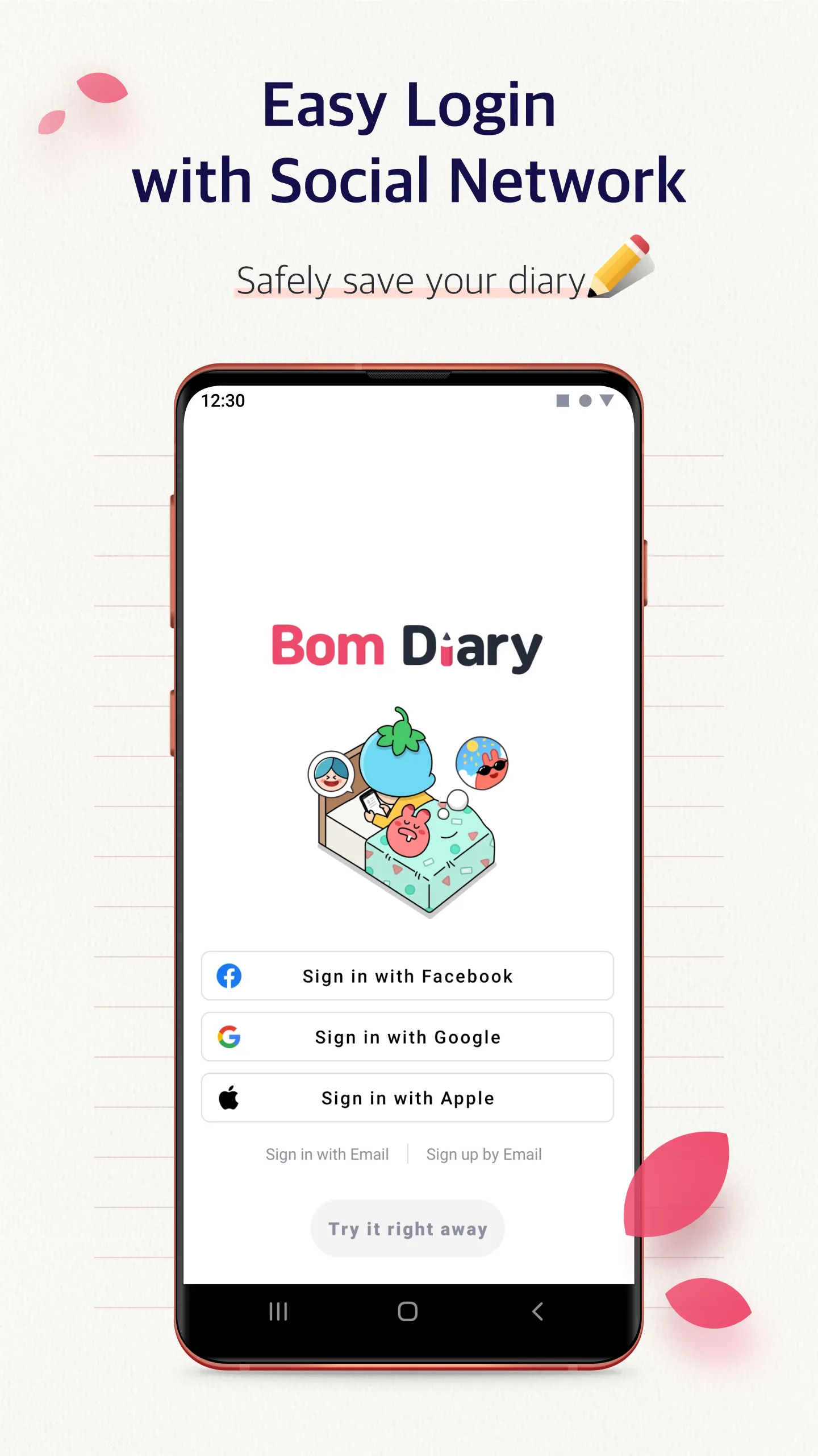 Bom Diary - My Favorite Diary | Indus Appstore | Screenshot