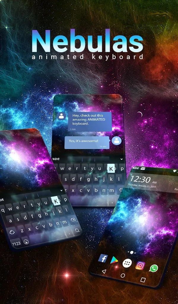 Nebulas Keyboard & Wallpaper | Indus Appstore | Screenshot