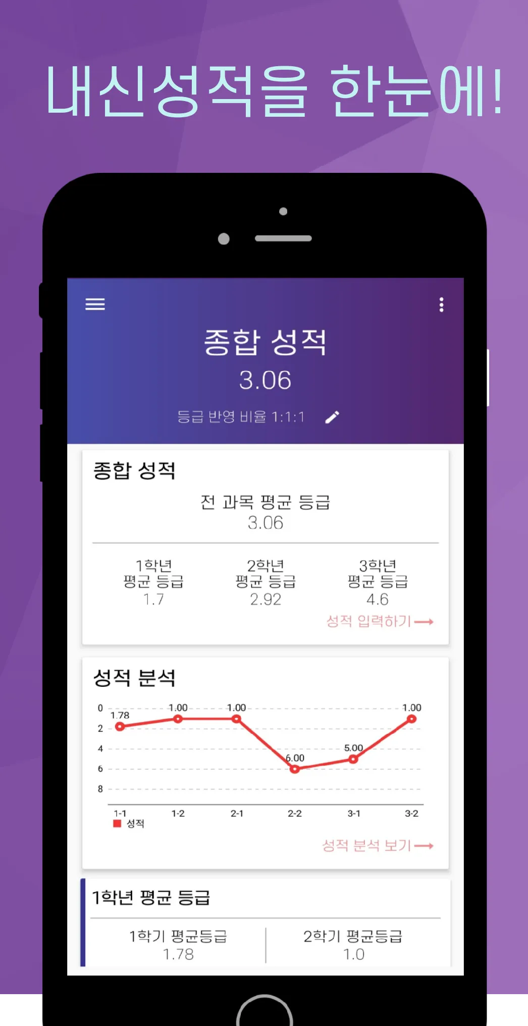 포잉 Poäng - 내신등급 계산기 | Indus Appstore | Screenshot