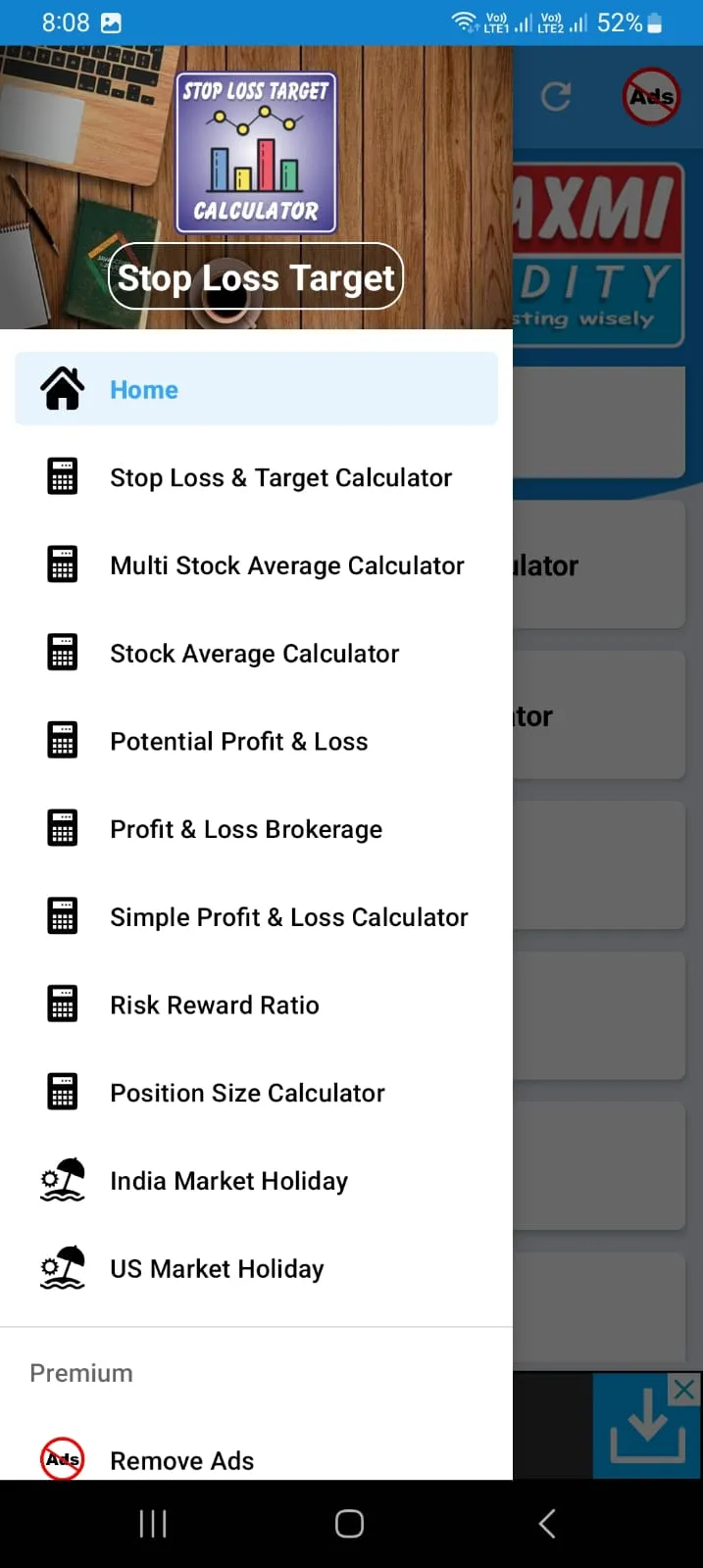 Stop Loss & Target Calculator | Indus Appstore | Screenshot