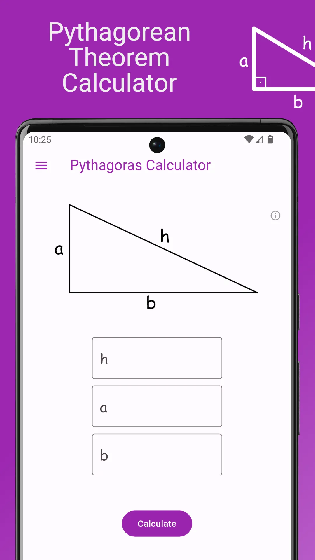 Pythagorean Calculator | Indus Appstore | Screenshot