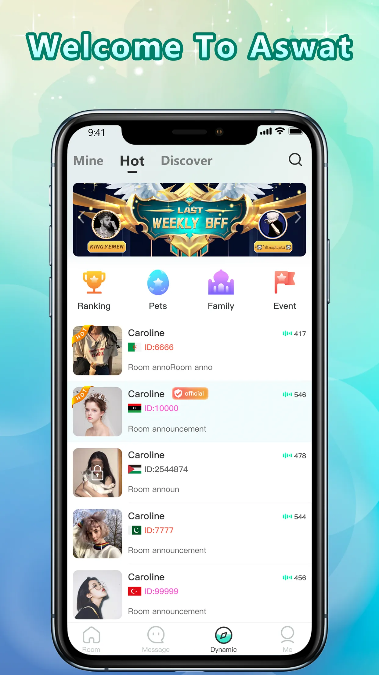 Aswat - Group Voice chat Rooms | Indus Appstore | Screenshot