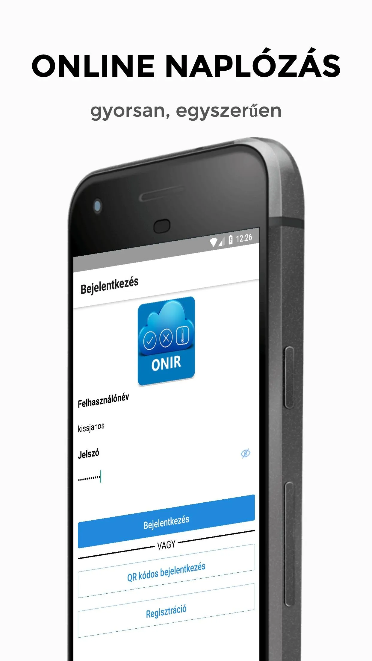 ONIR - online naplózási rendsz | Indus Appstore | Screenshot