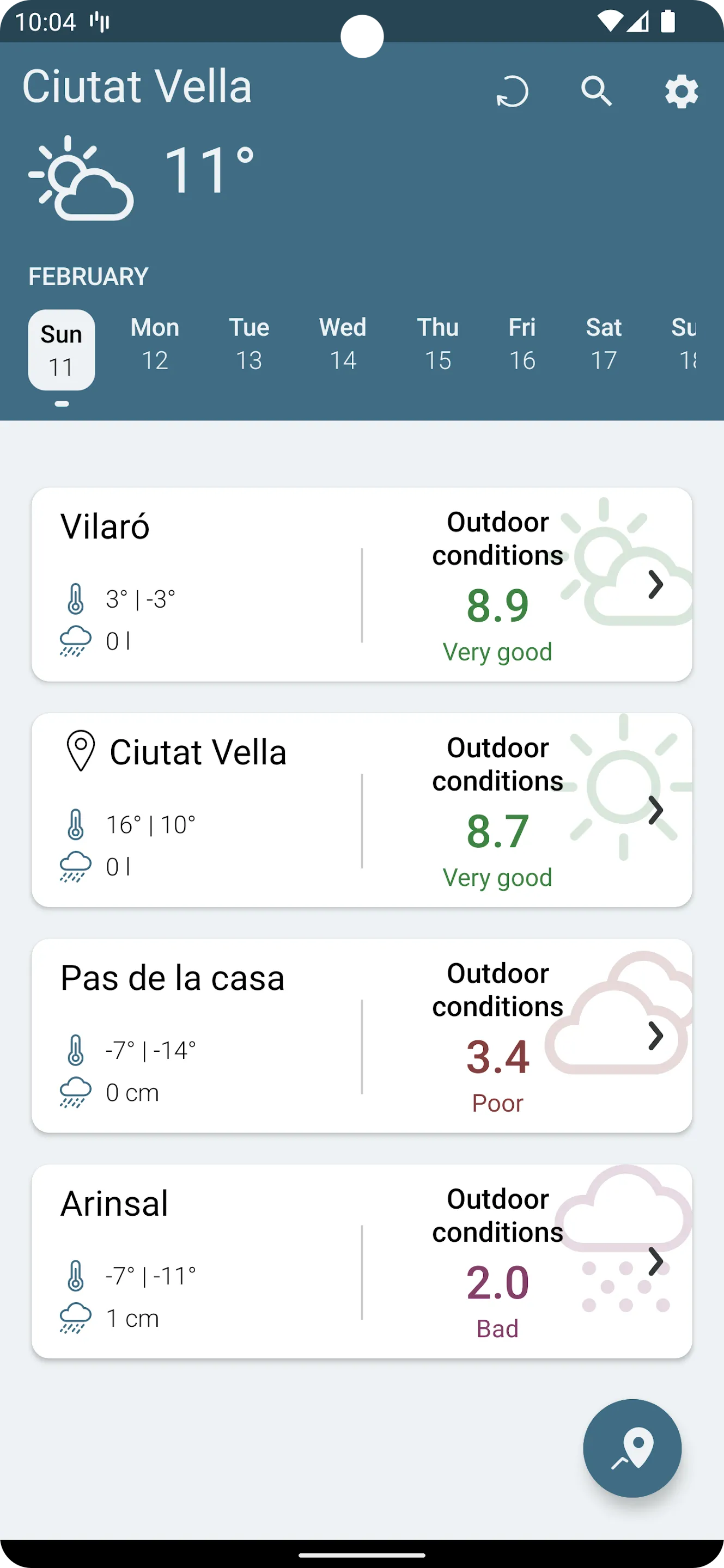 OutdoorX - weather conditions | Indus Appstore | Screenshot