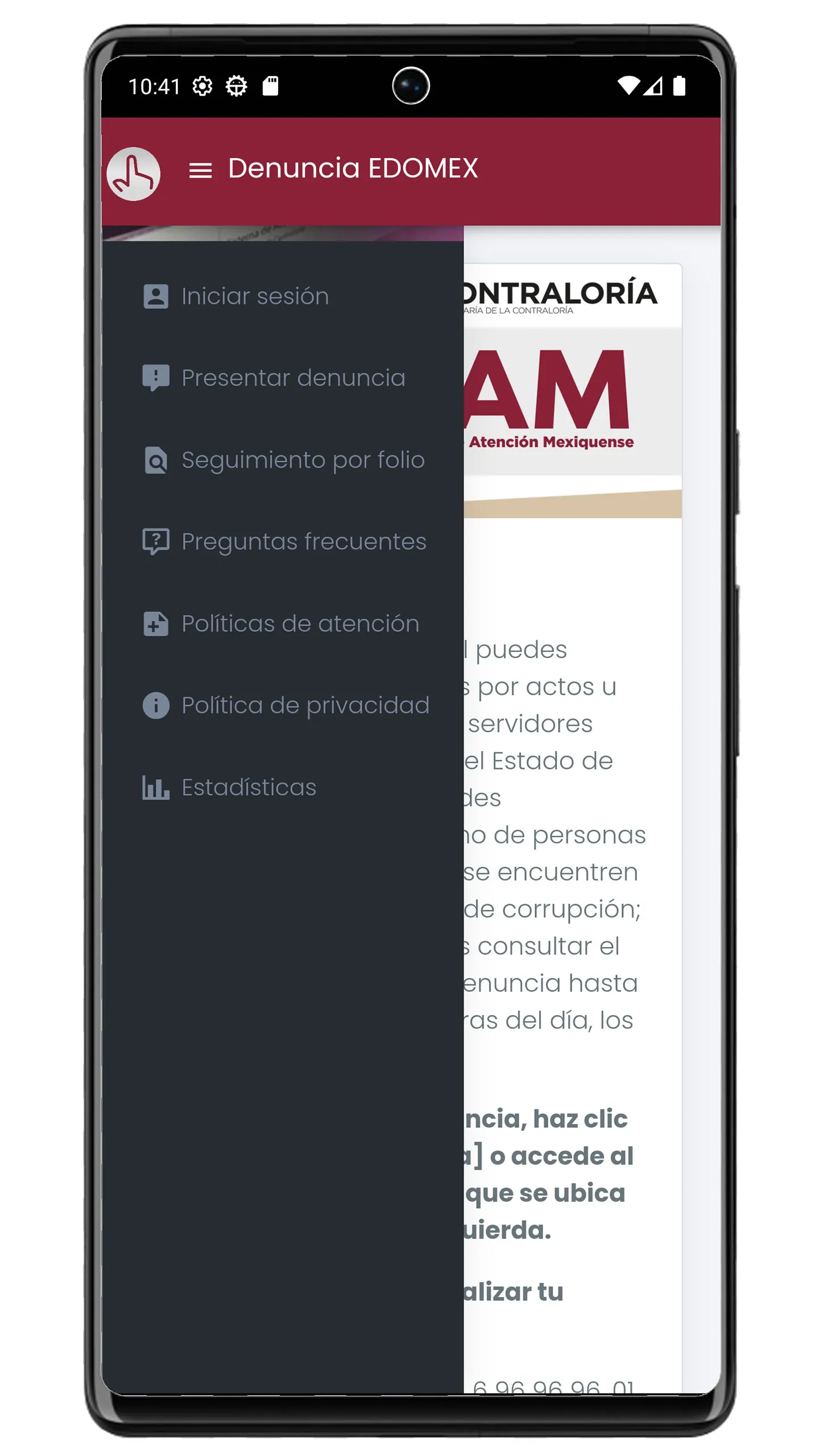 Denuncia EDOMEX | Indus Appstore | Screenshot