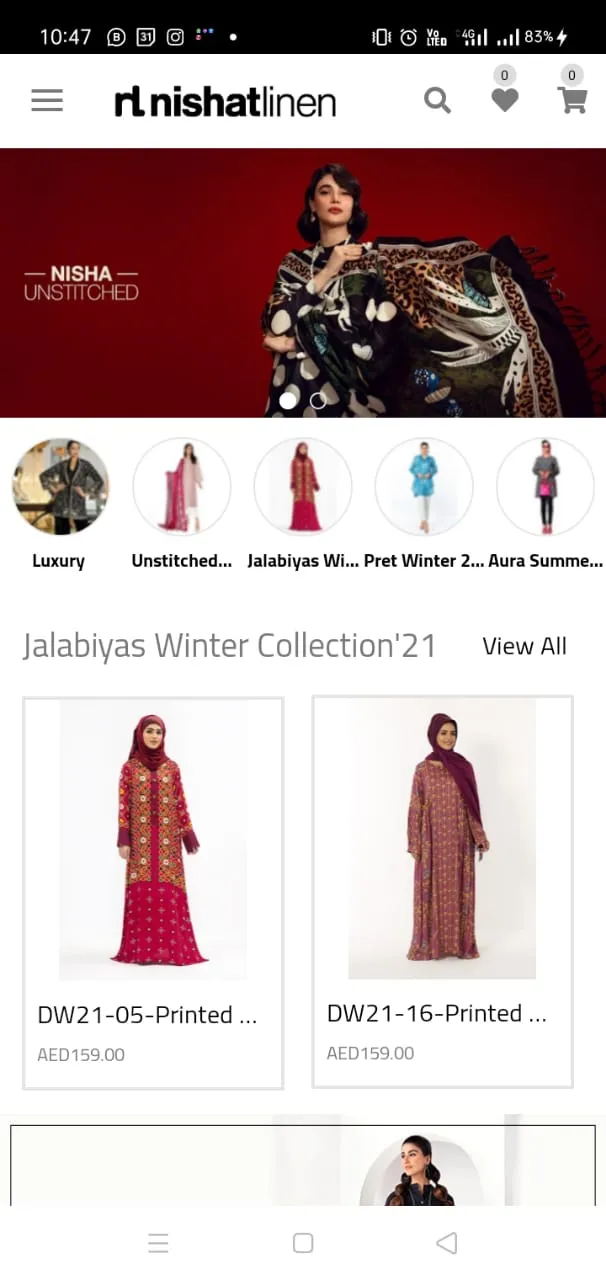 Nishat Linen UAE Shopping App | Indus Appstore | Screenshot