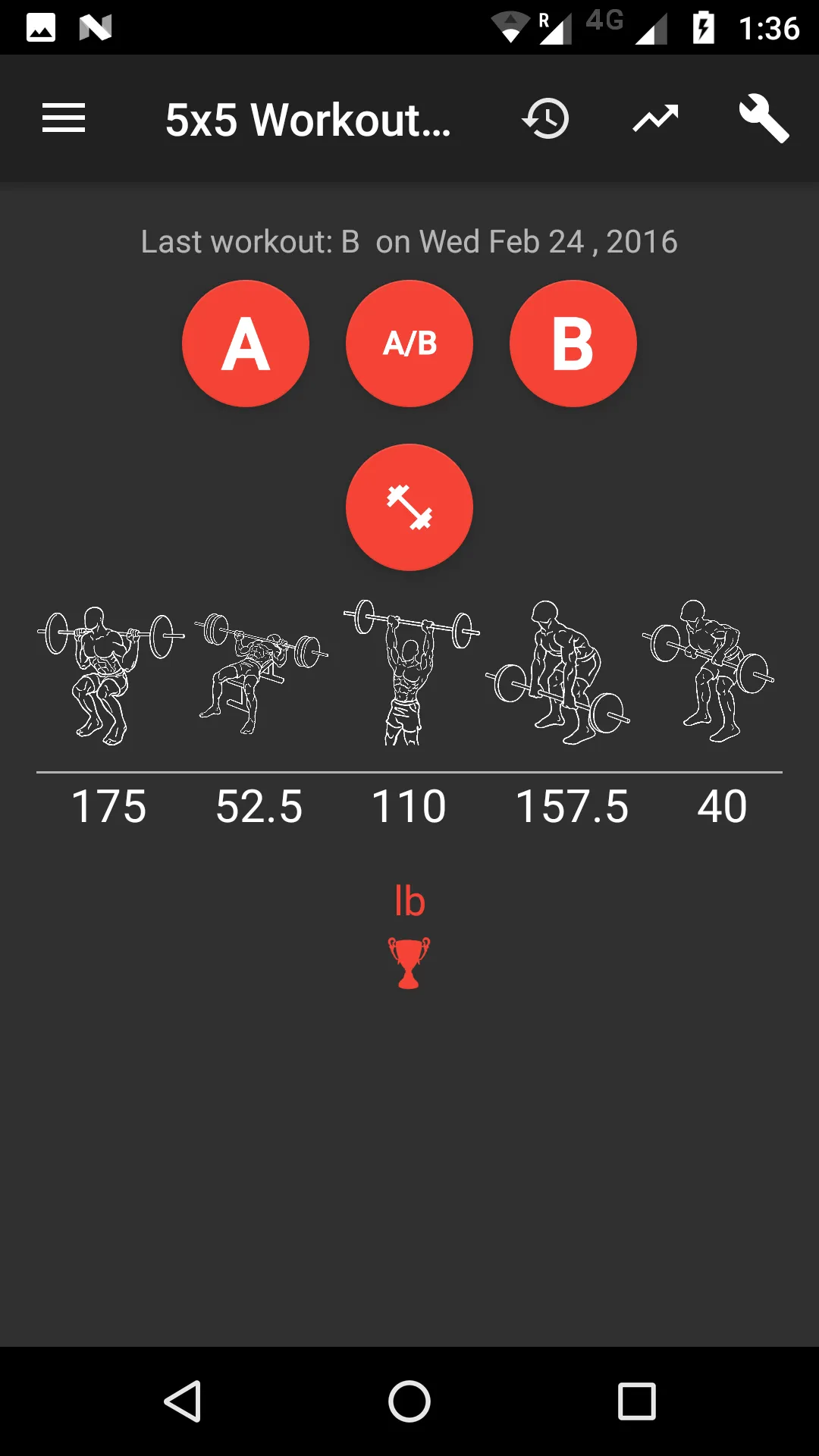 5x5 Workout Logger | Indus Appstore | Screenshot