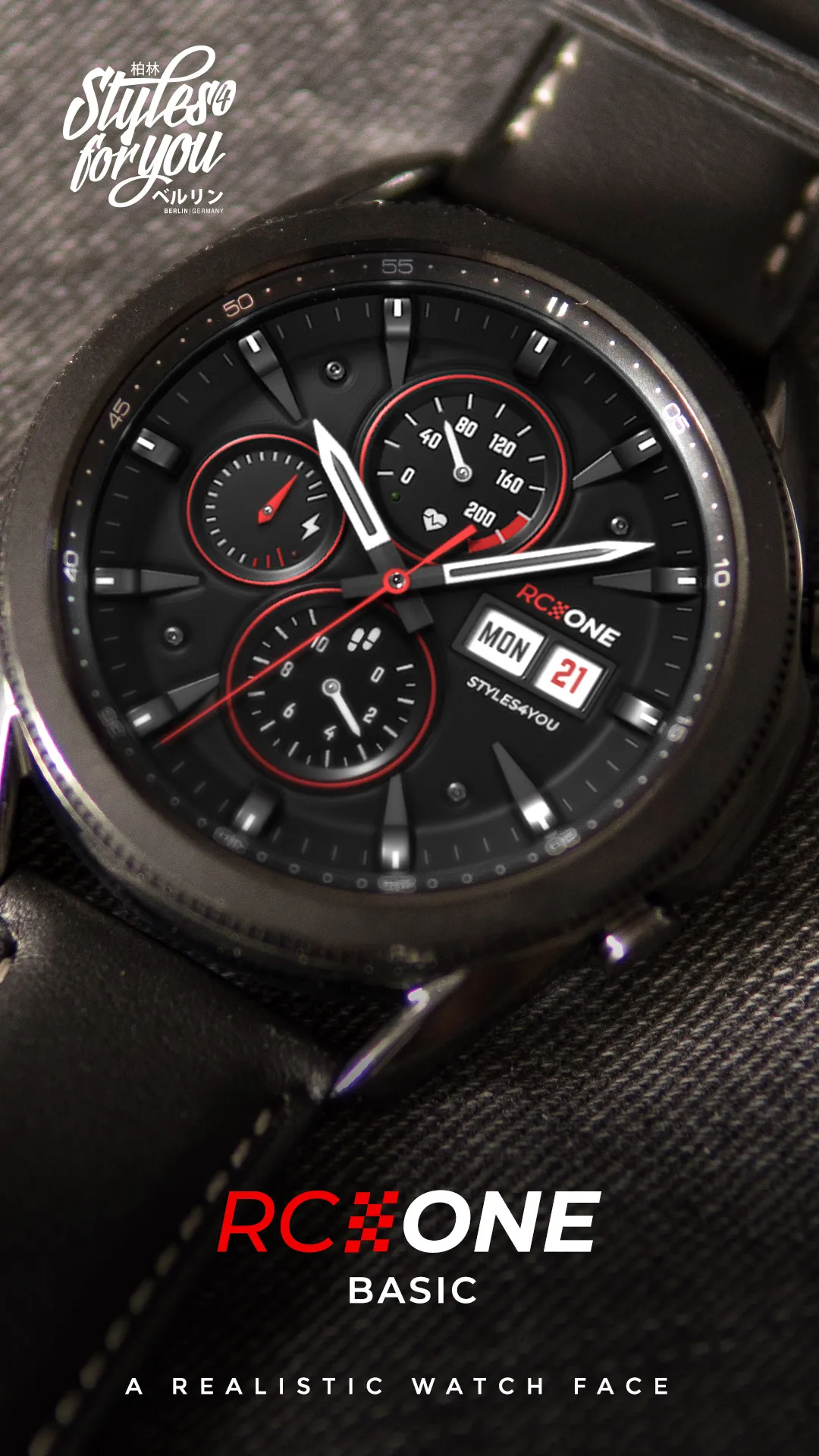 S4U RC ONE - Basic watch face | Indus Appstore | Screenshot