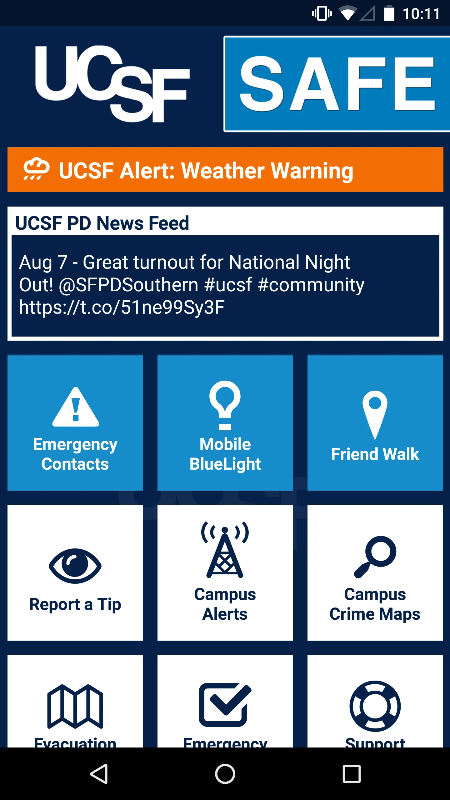 UCSF Safe | Indus Appstore | Screenshot