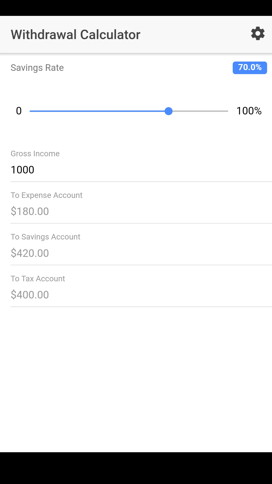 Savings Rate Calculator | Indus Appstore | Screenshot