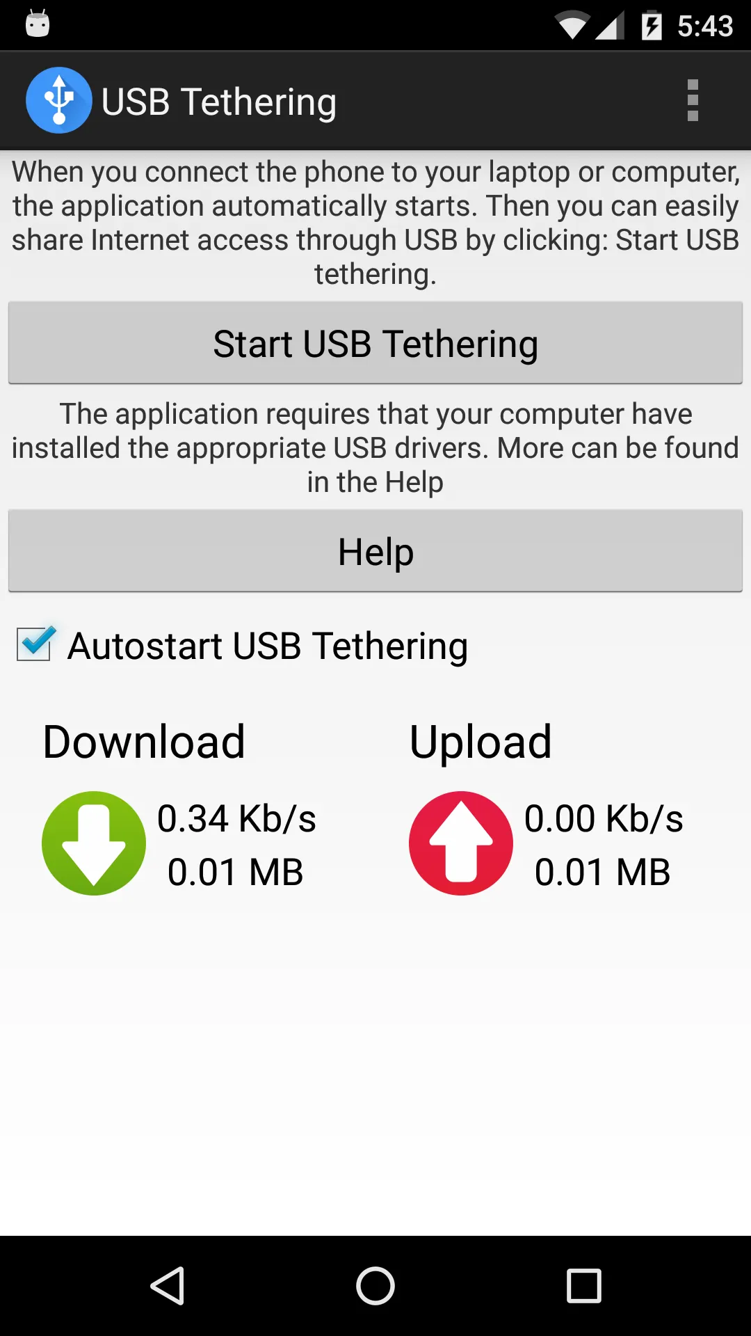 USB Tethering | Indus Appstore | Screenshot