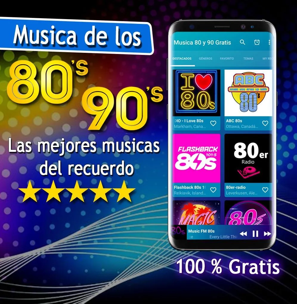 Musica de los 80 y 90 | Indus Appstore | Screenshot