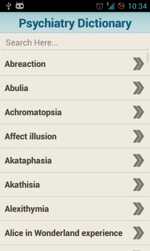 Medical Psychiatric Dictionary | Indus Appstore | Screenshot