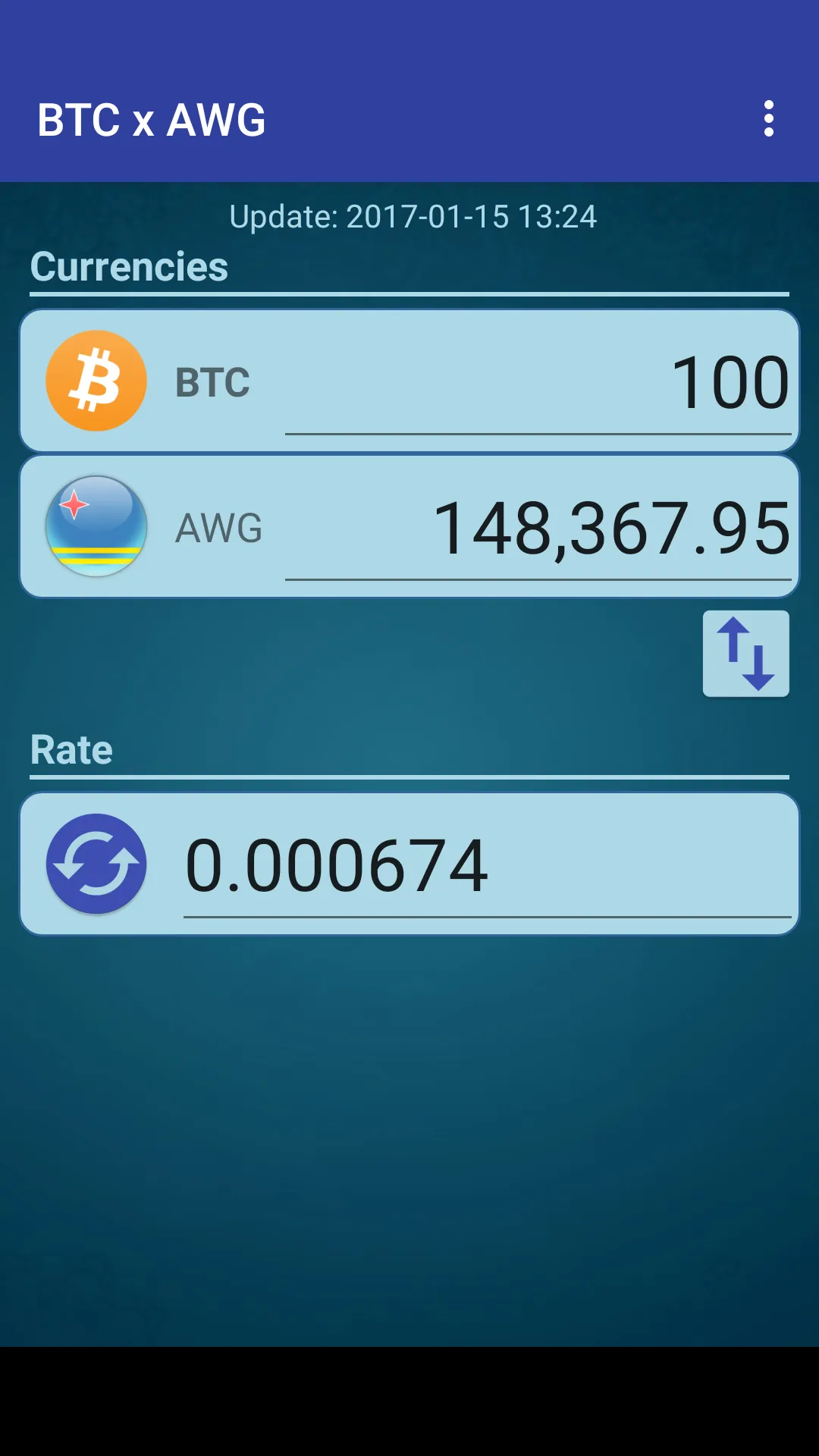 Bitcoin x Aruban Florin | Indus Appstore | Screenshot