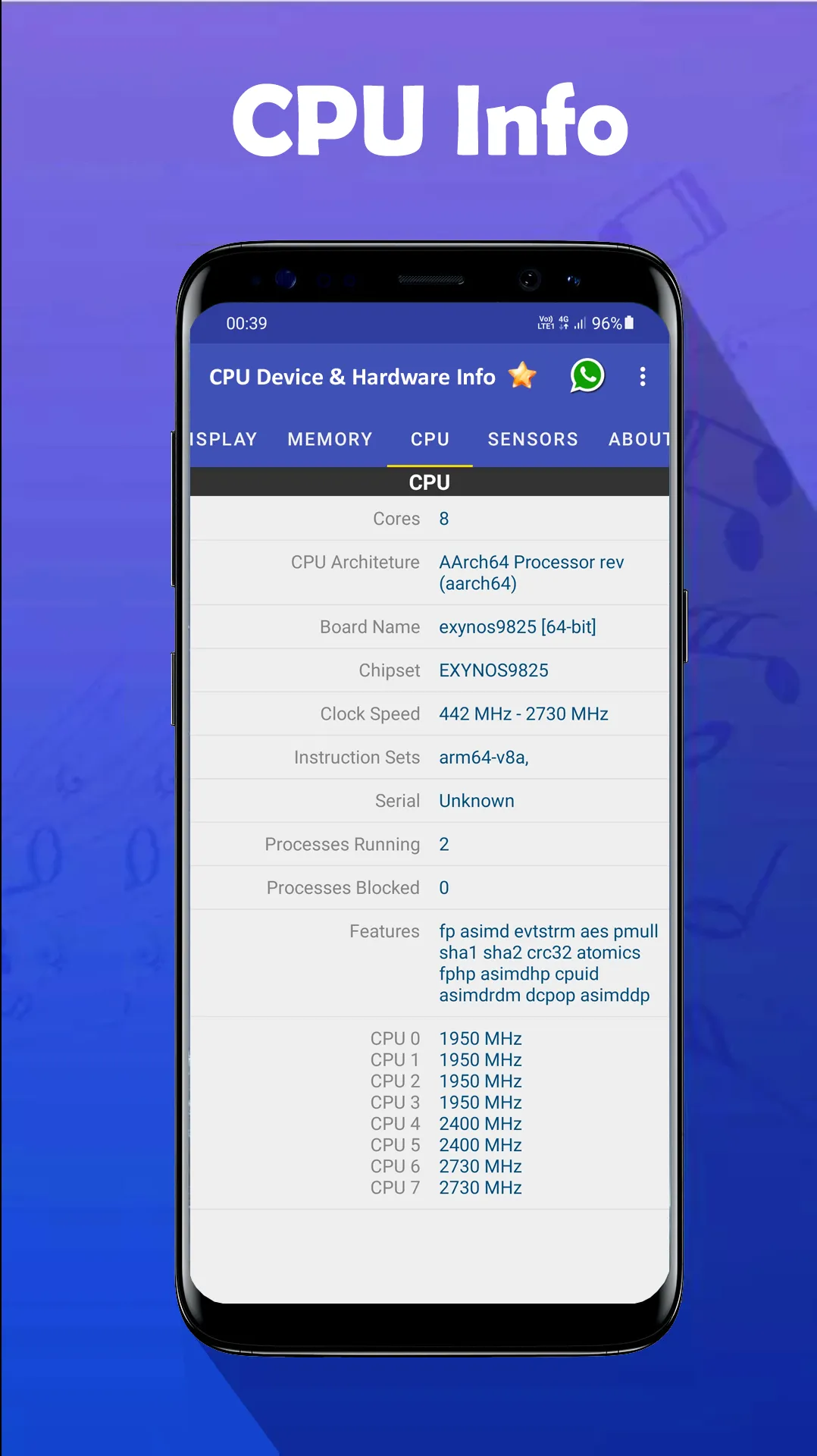 CPU Device & Hardware Info | Indus Appstore | Screenshot