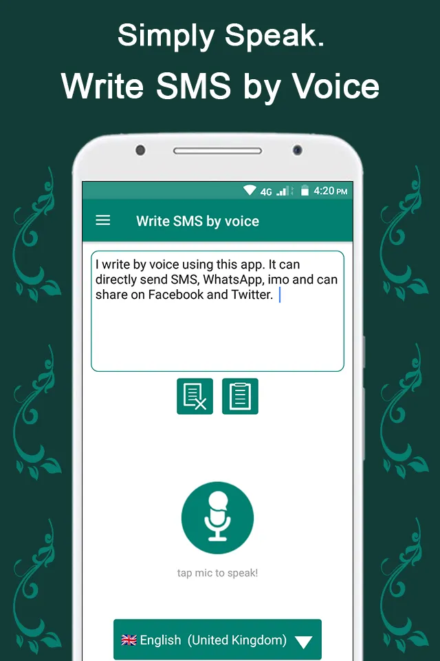 Write SMS by Voice | Indus Appstore | Screenshot