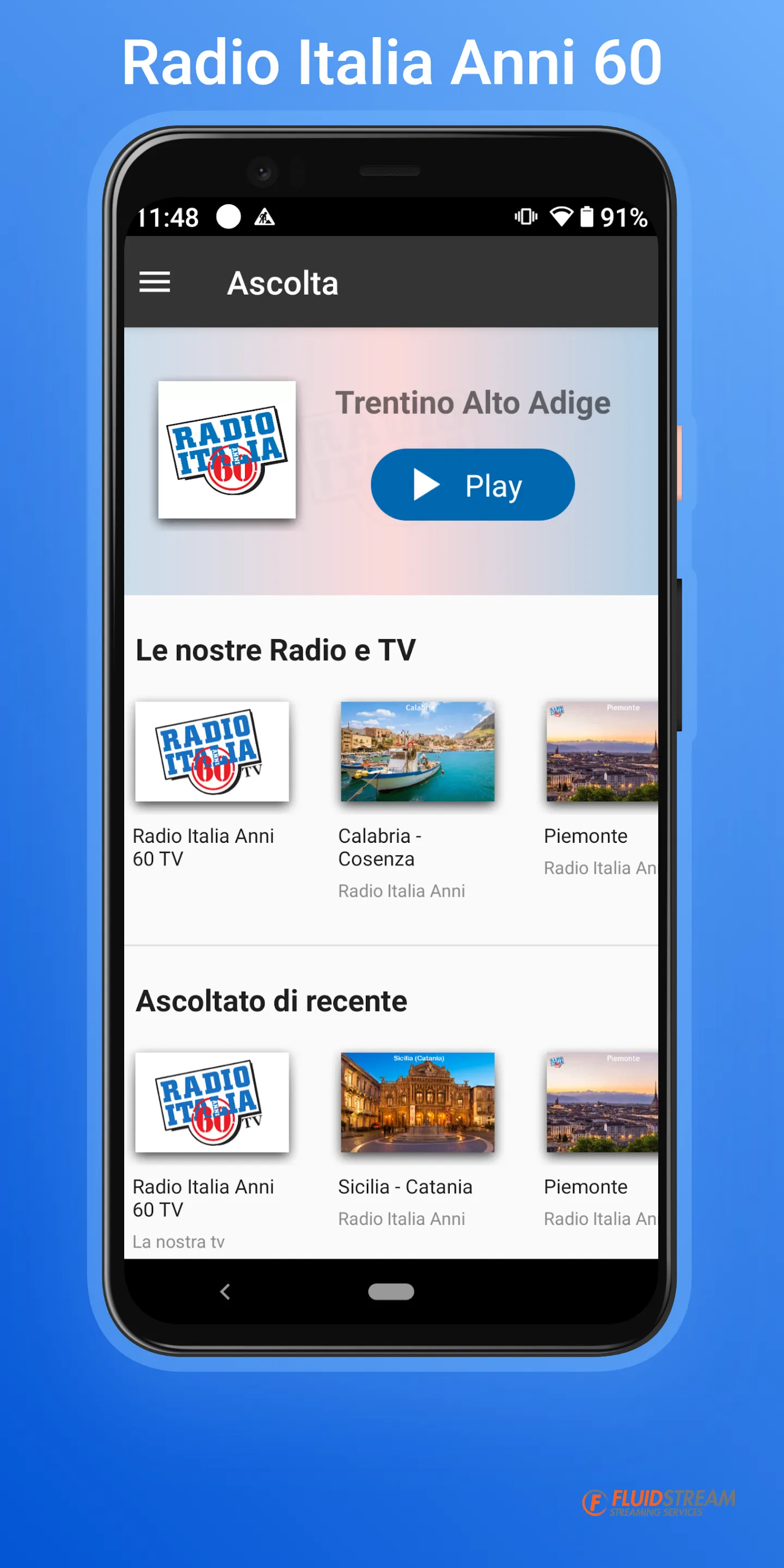 Radio Italia Anni 60 | Indus Appstore | Screenshot