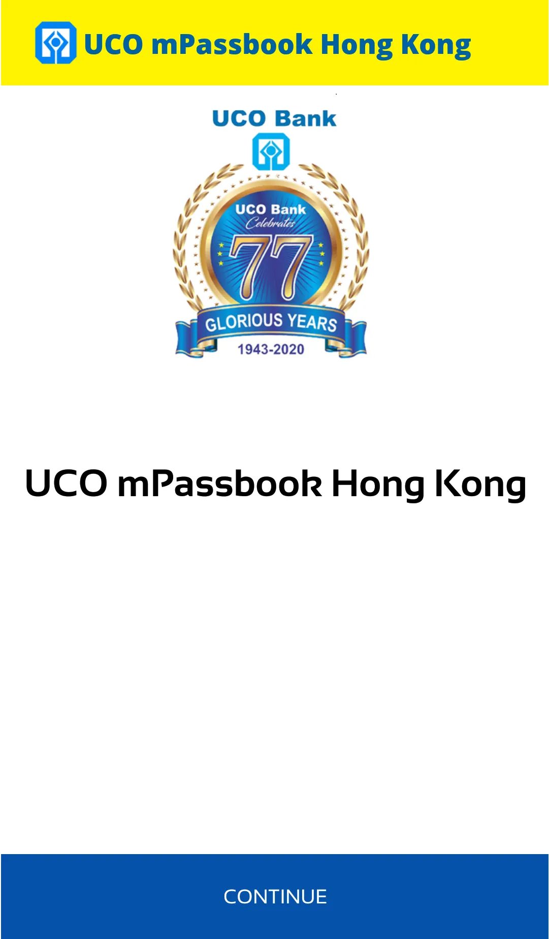 UCO mPassbook Hong Kong | Indus Appstore | Screenshot