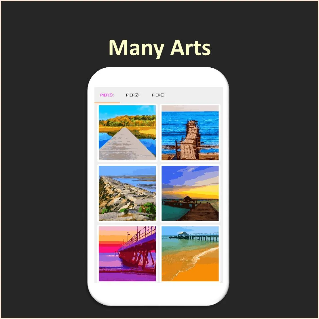 Color by Number - pier | Indus Appstore | Screenshot