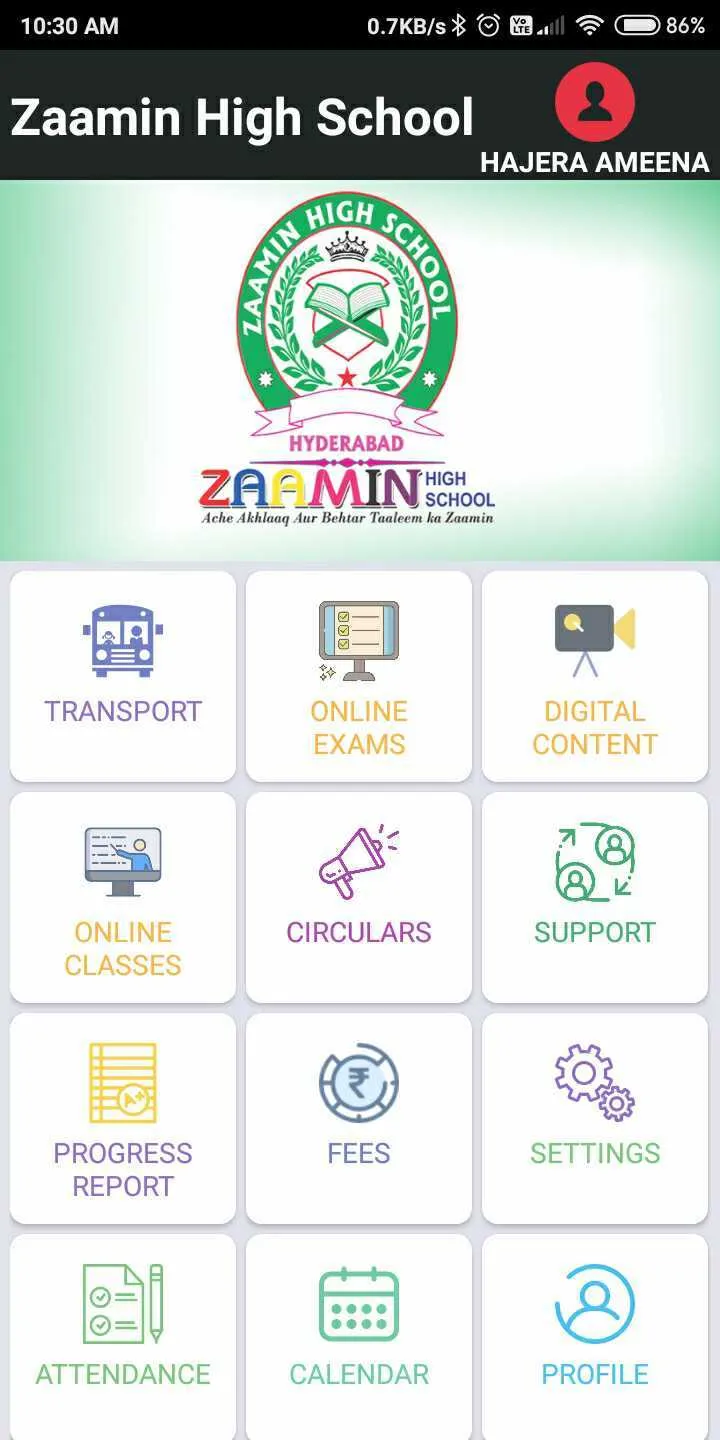 Zaamin High School Parent App | Indus Appstore | Screenshot