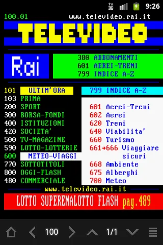 Televideo Teletext | Indus Appstore | Screenshot