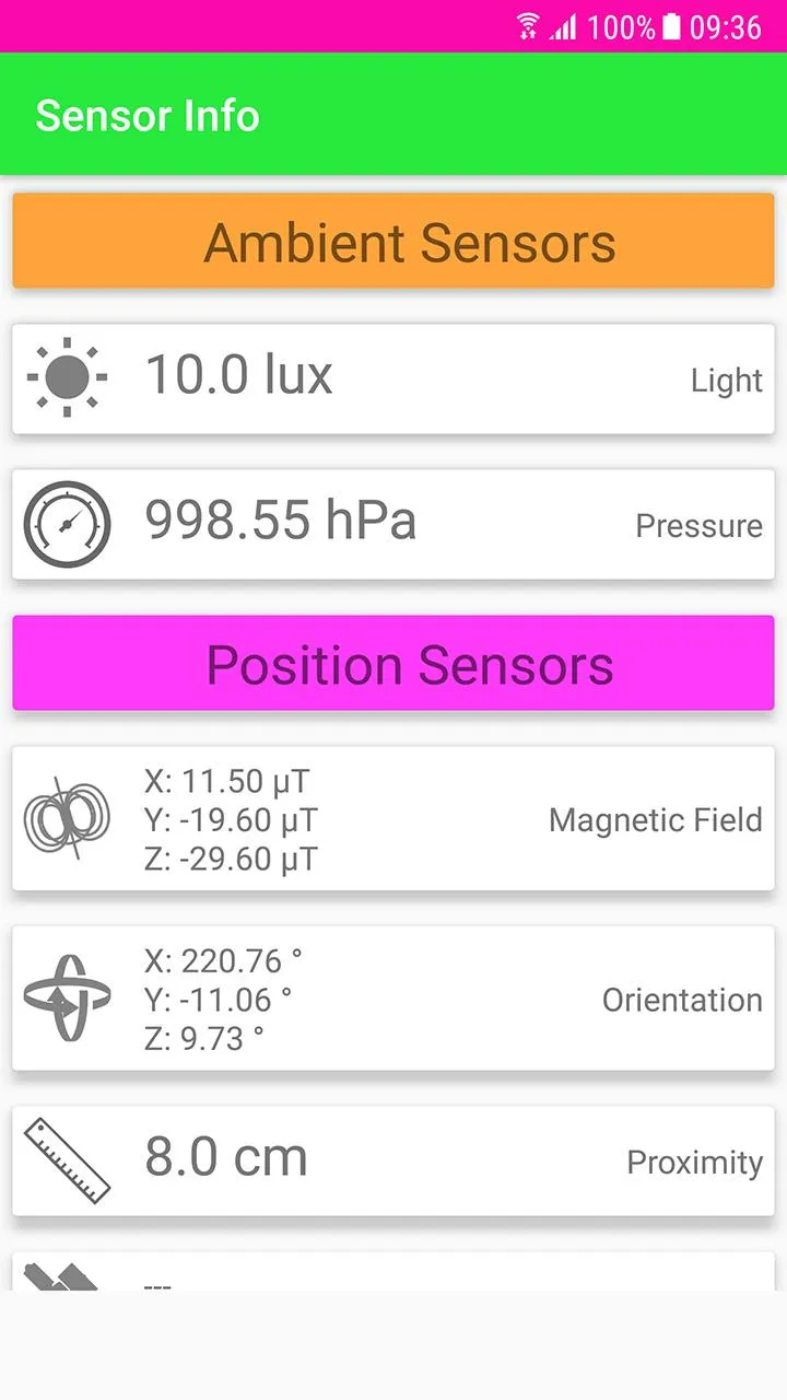 Sensor Info and Device Hardwar | Indus Appstore | Screenshot