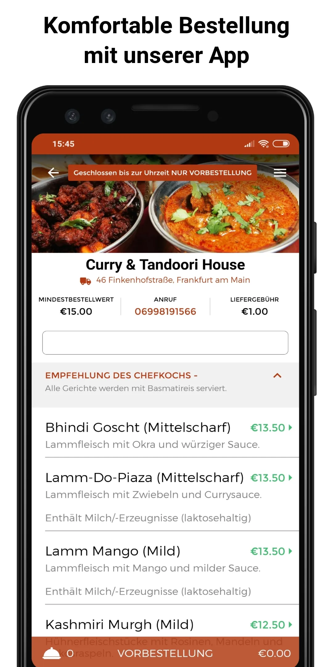 Curry & Tandoori House | Indus Appstore | Screenshot