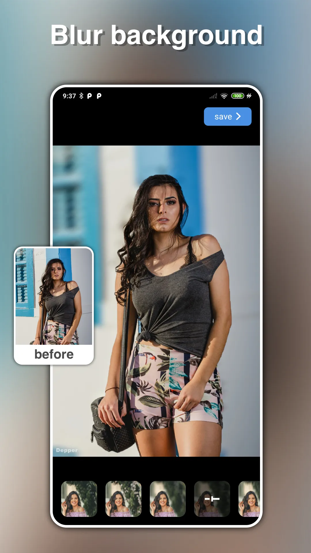 Deeper: Blur background editor | Indus Appstore | Screenshot