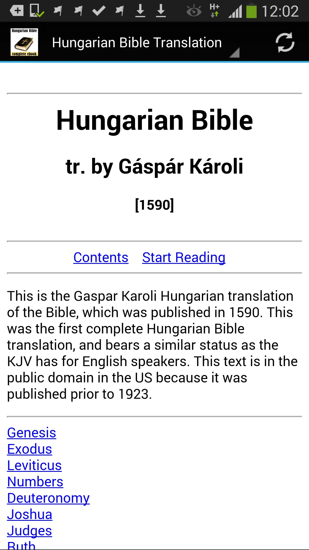 Hungarian Bible Translation | Indus Appstore | Screenshot