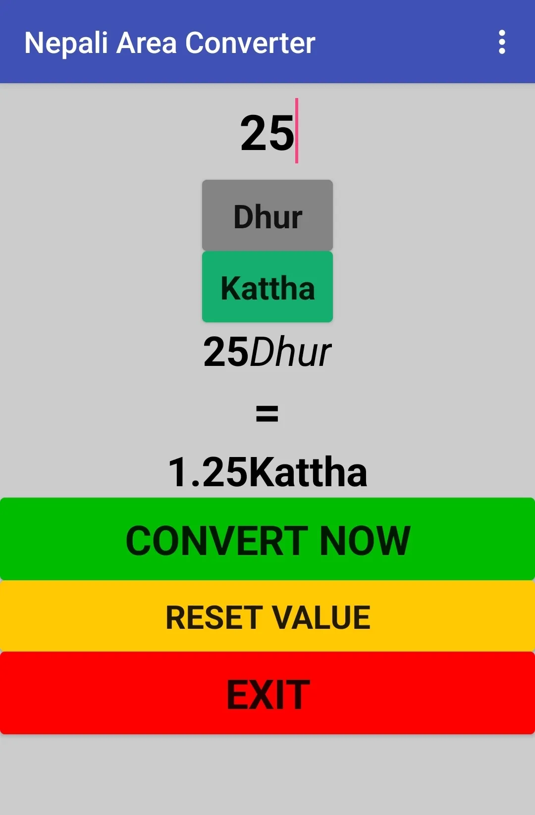 Nepali Area Converter | Indus Appstore | Screenshot