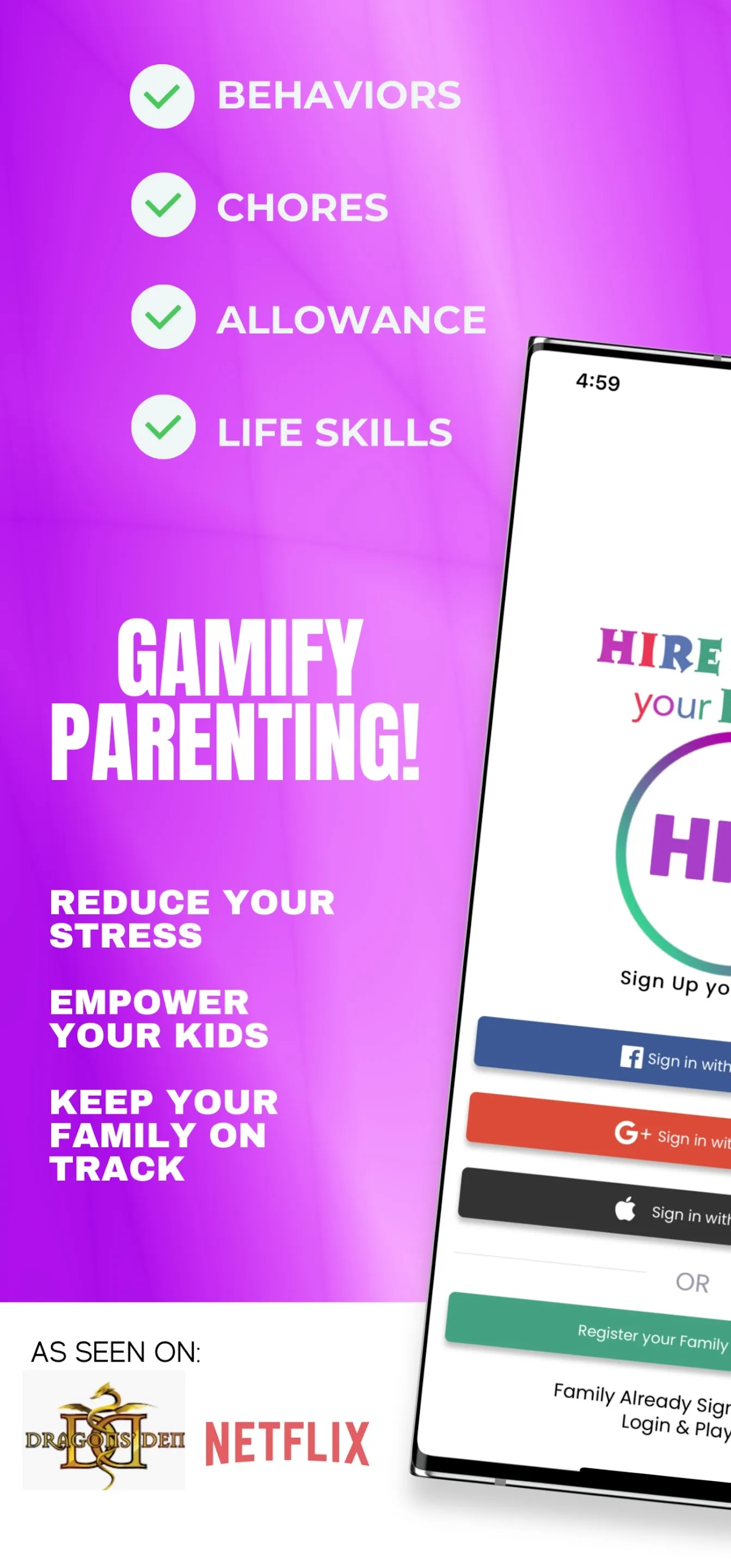 Hire and Fire your Kids | Indus Appstore | Screenshot