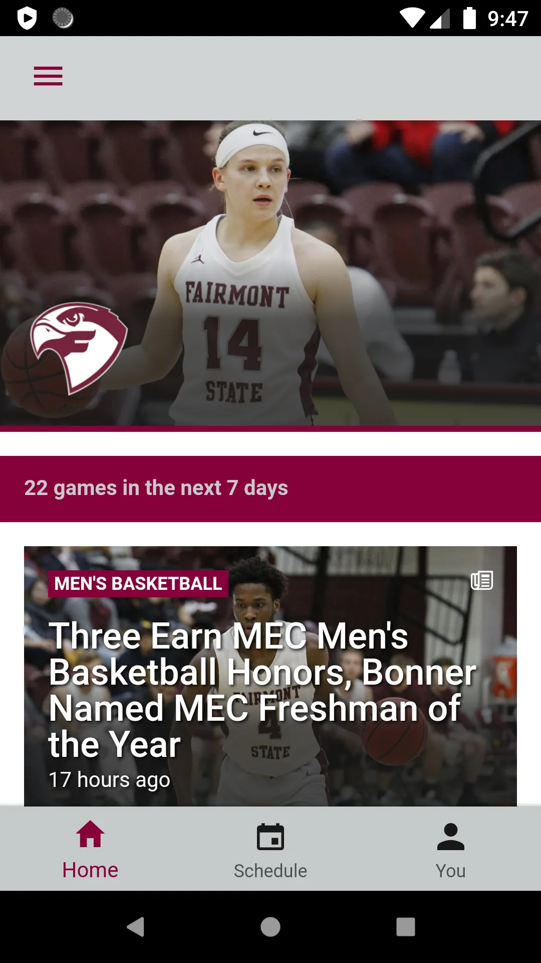 Fairmont State Athletics | Indus Appstore | Screenshot