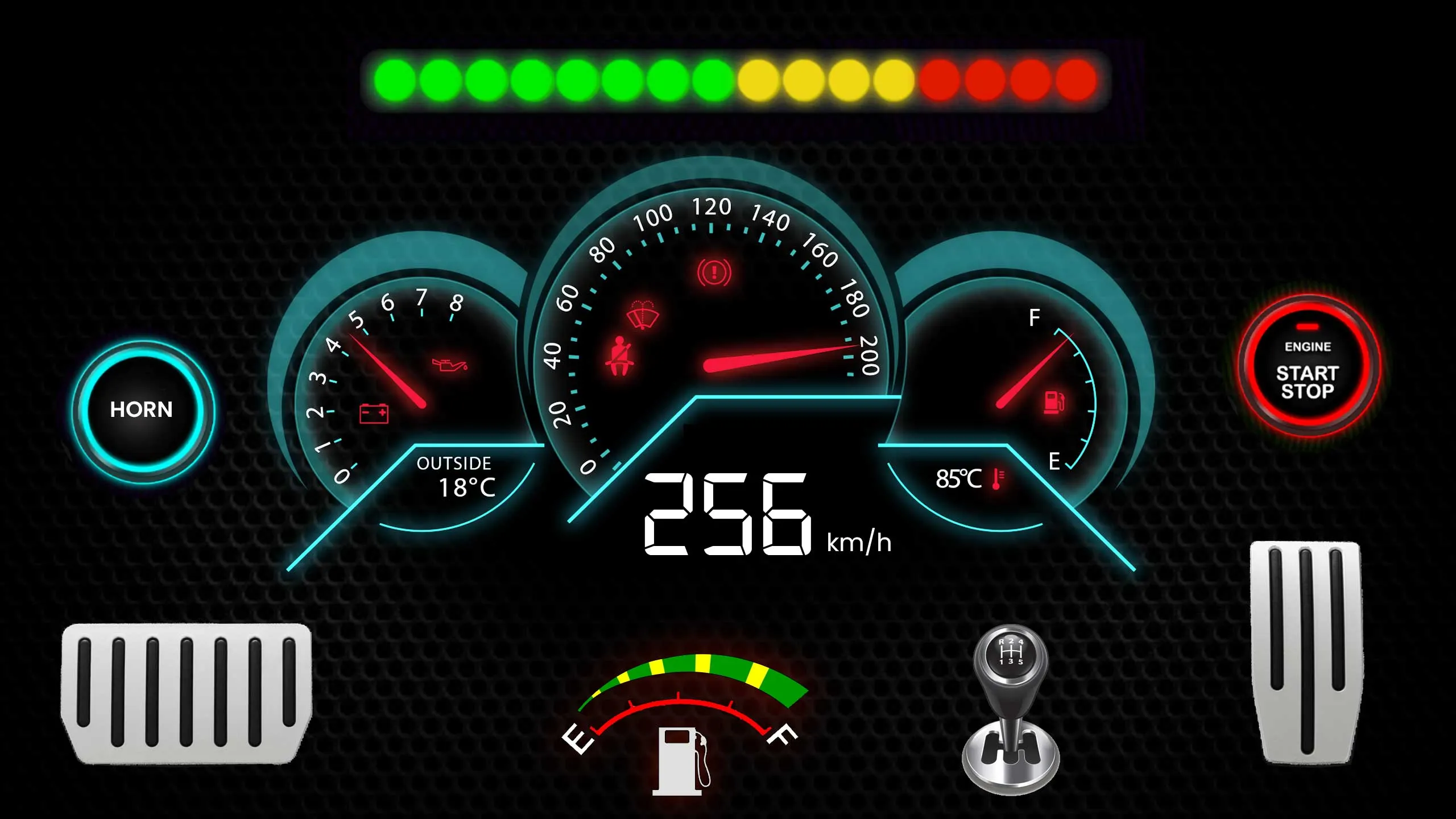 Car Engine Sounds - Gas Pedal | Indus Appstore | Screenshot