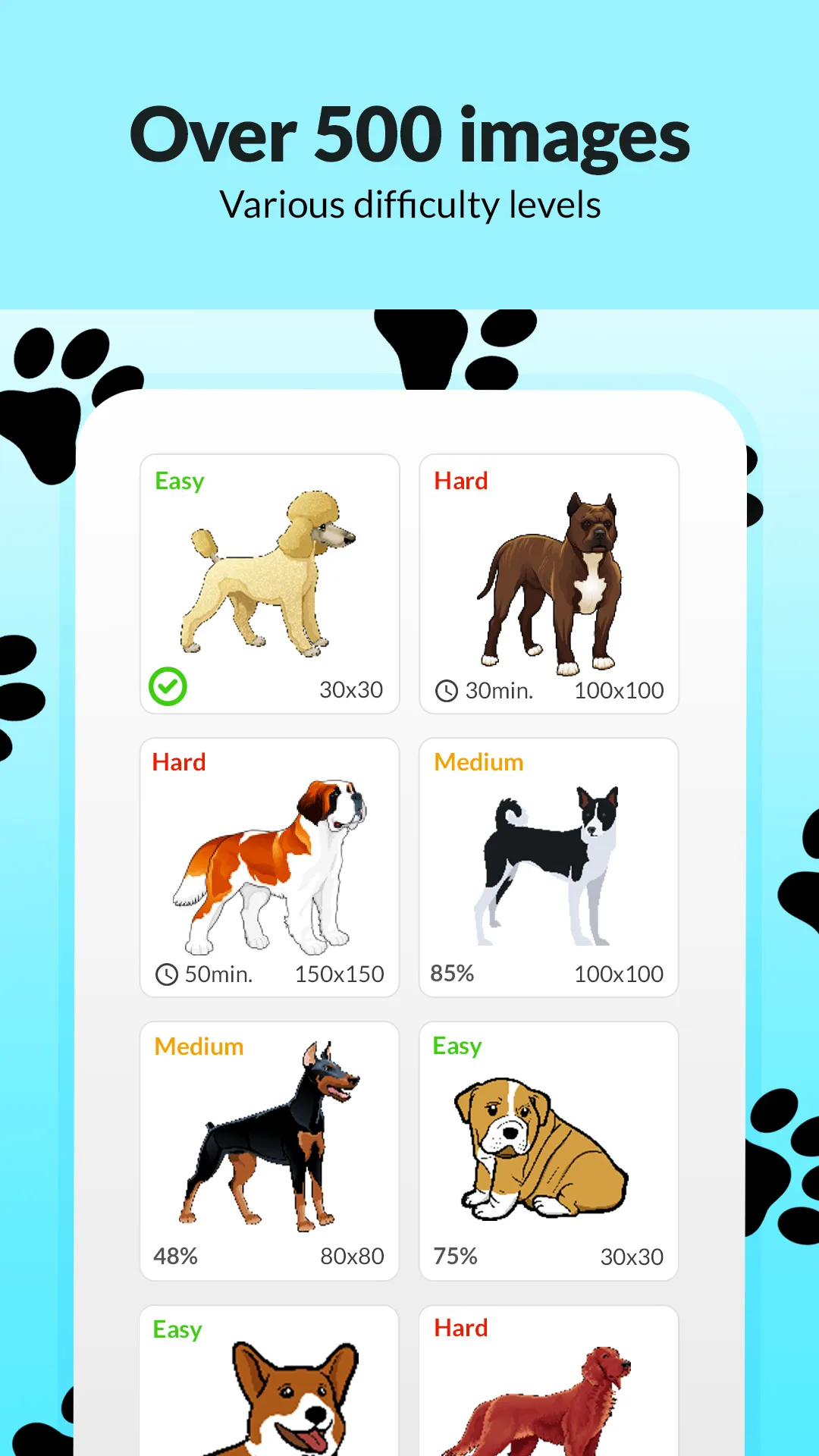 Dog Pixel Art Paint by Numbers | Indus Appstore | Screenshot