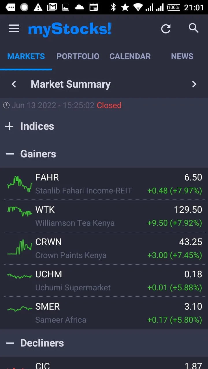 myStocks | Indus Appstore | Screenshot