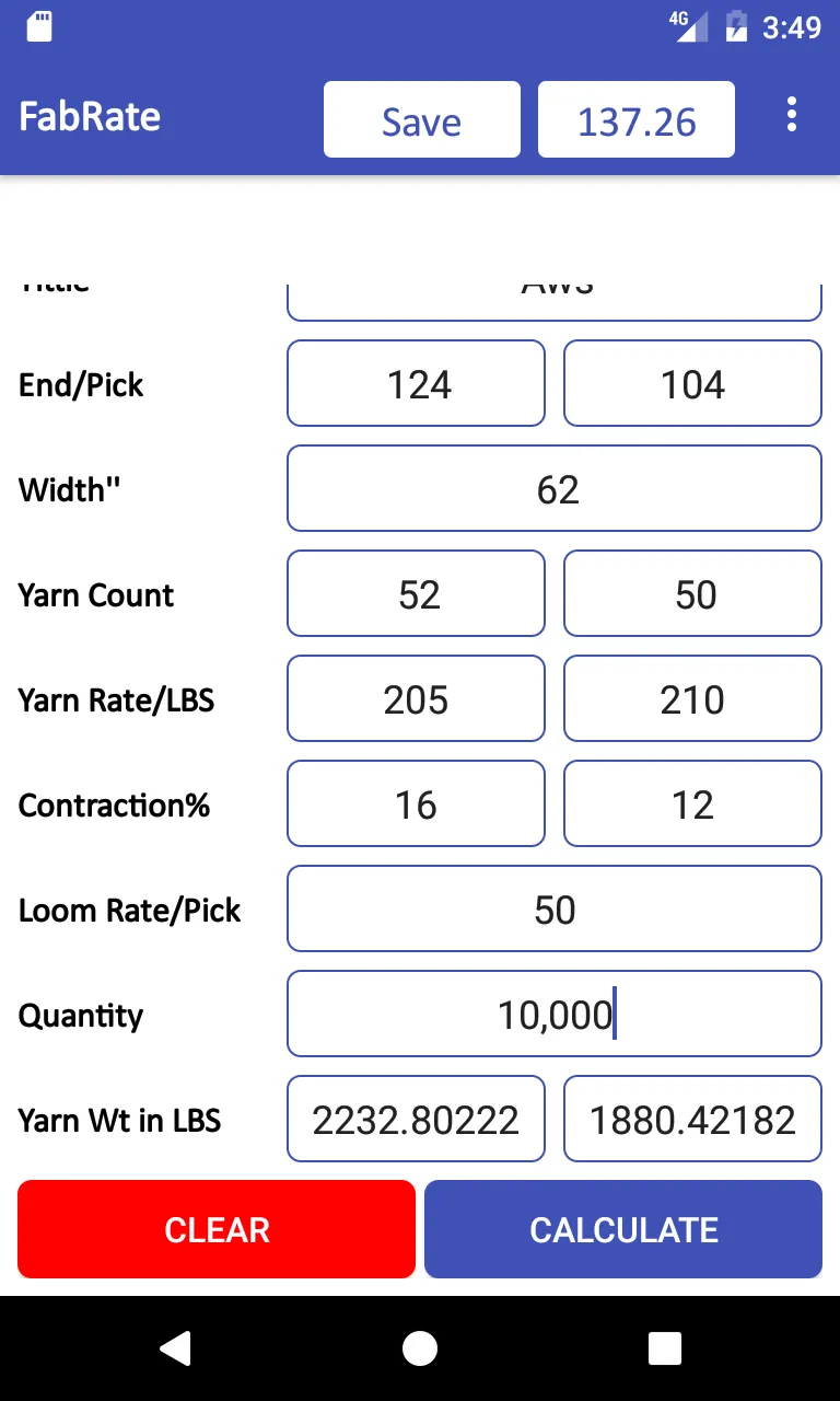 FabRate - Textile Calculator | Indus Appstore | Screenshot