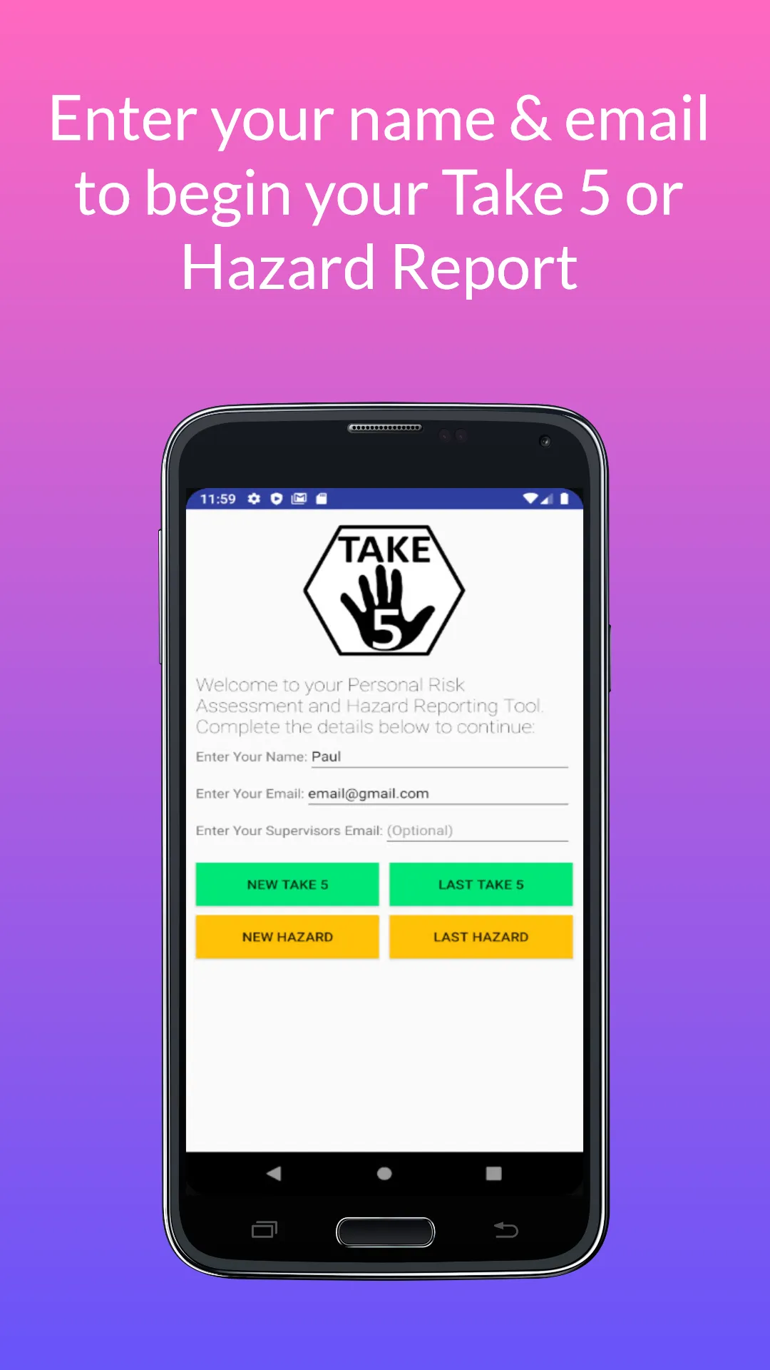 Take5 Personal Risk Assessment | Indus Appstore | Screenshot