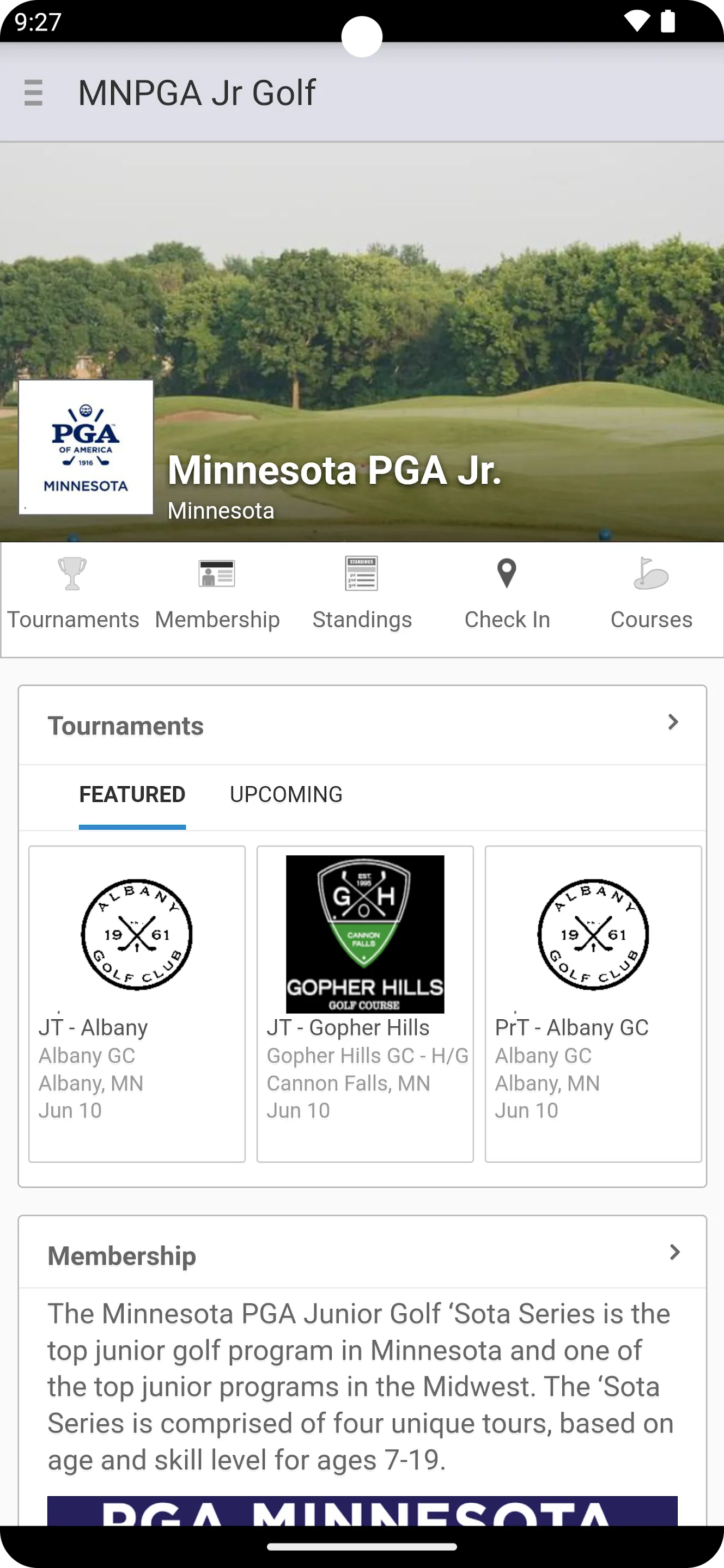 Minnesota PGA Junior Golf | Indus Appstore | Screenshot