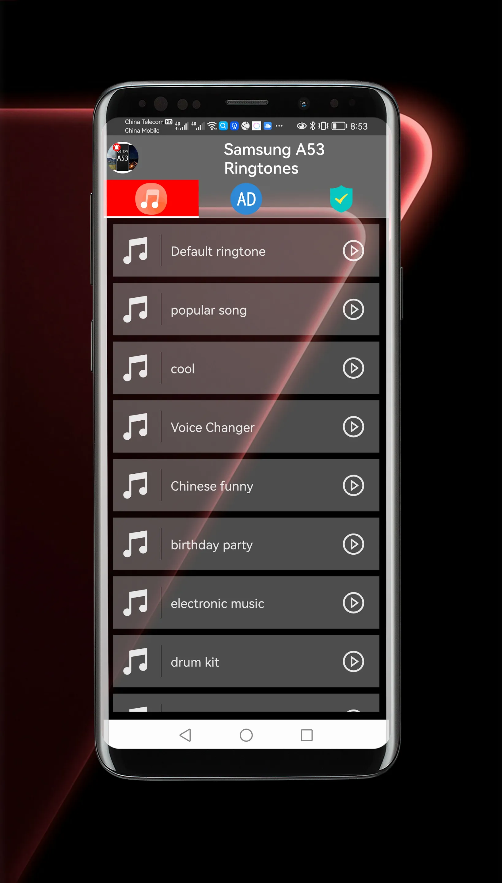 Samsung Galaxy A53 Ringtones | Indus Appstore | Screenshot