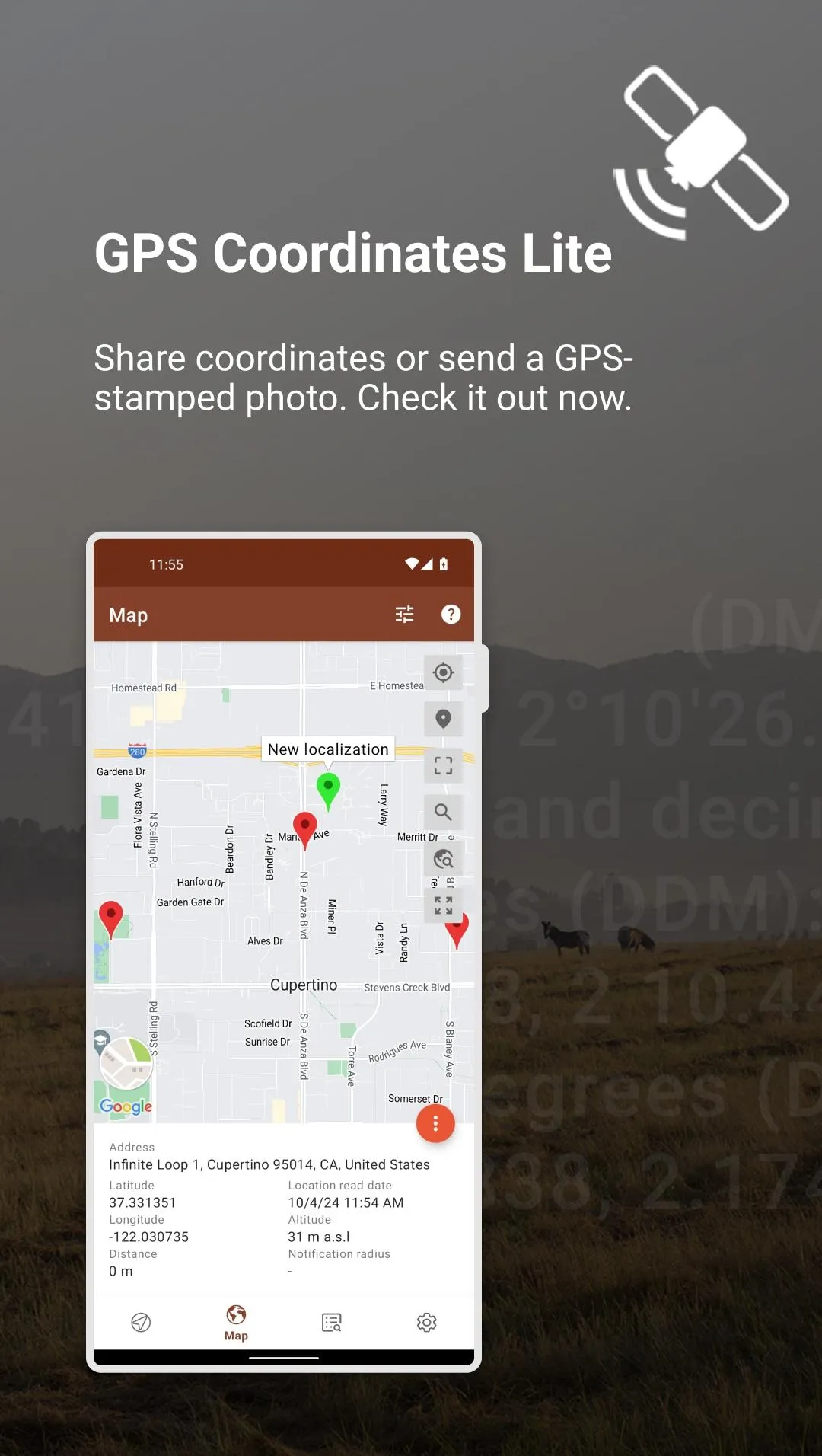 GPS Coordinates Converter Lite | Indus Appstore | Screenshot