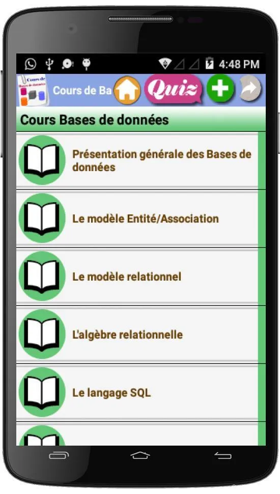 Cours de Bases de Donnees | Indus Appstore | Screenshot