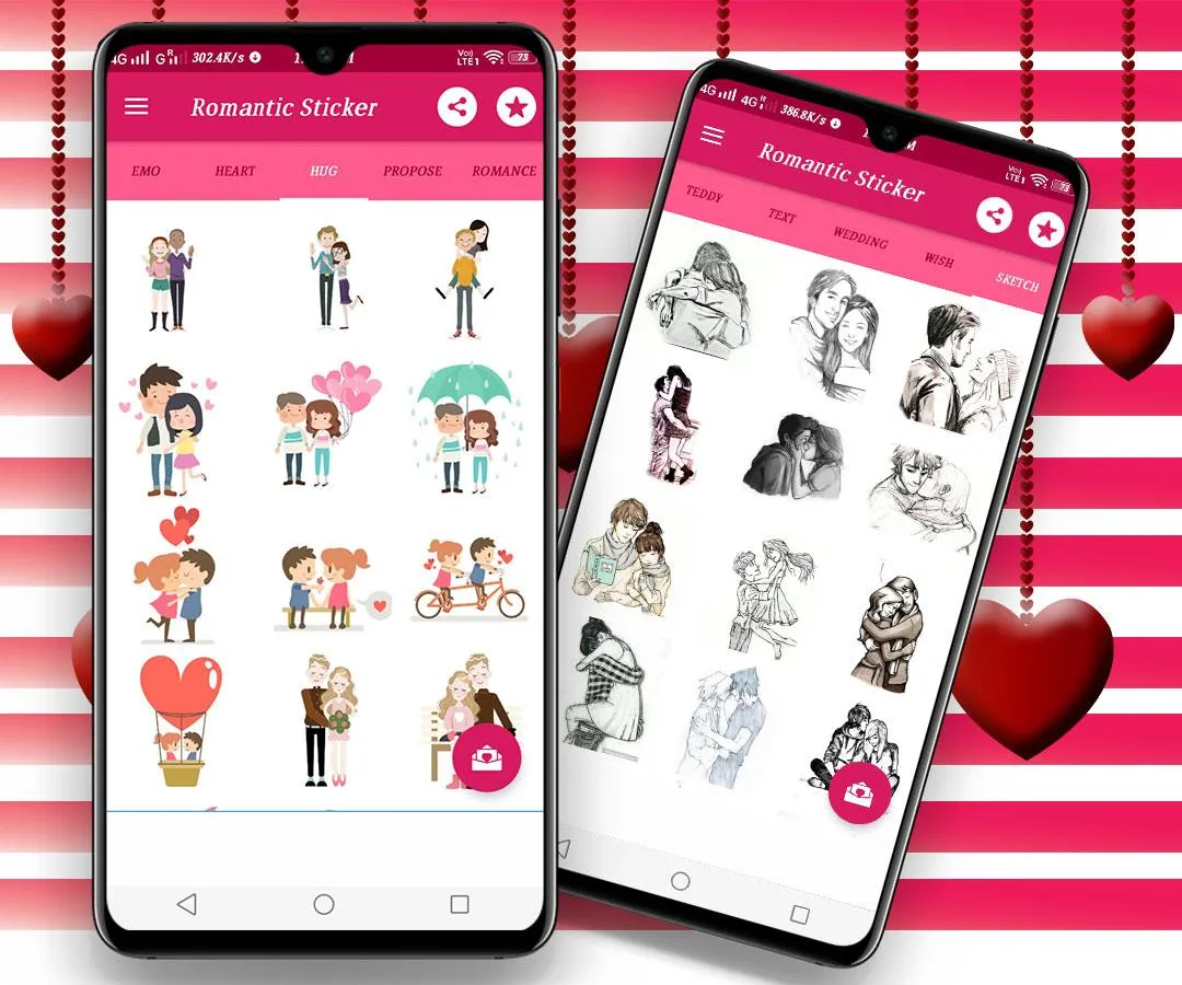 Romantic Stickers | Indus Appstore | Screenshot