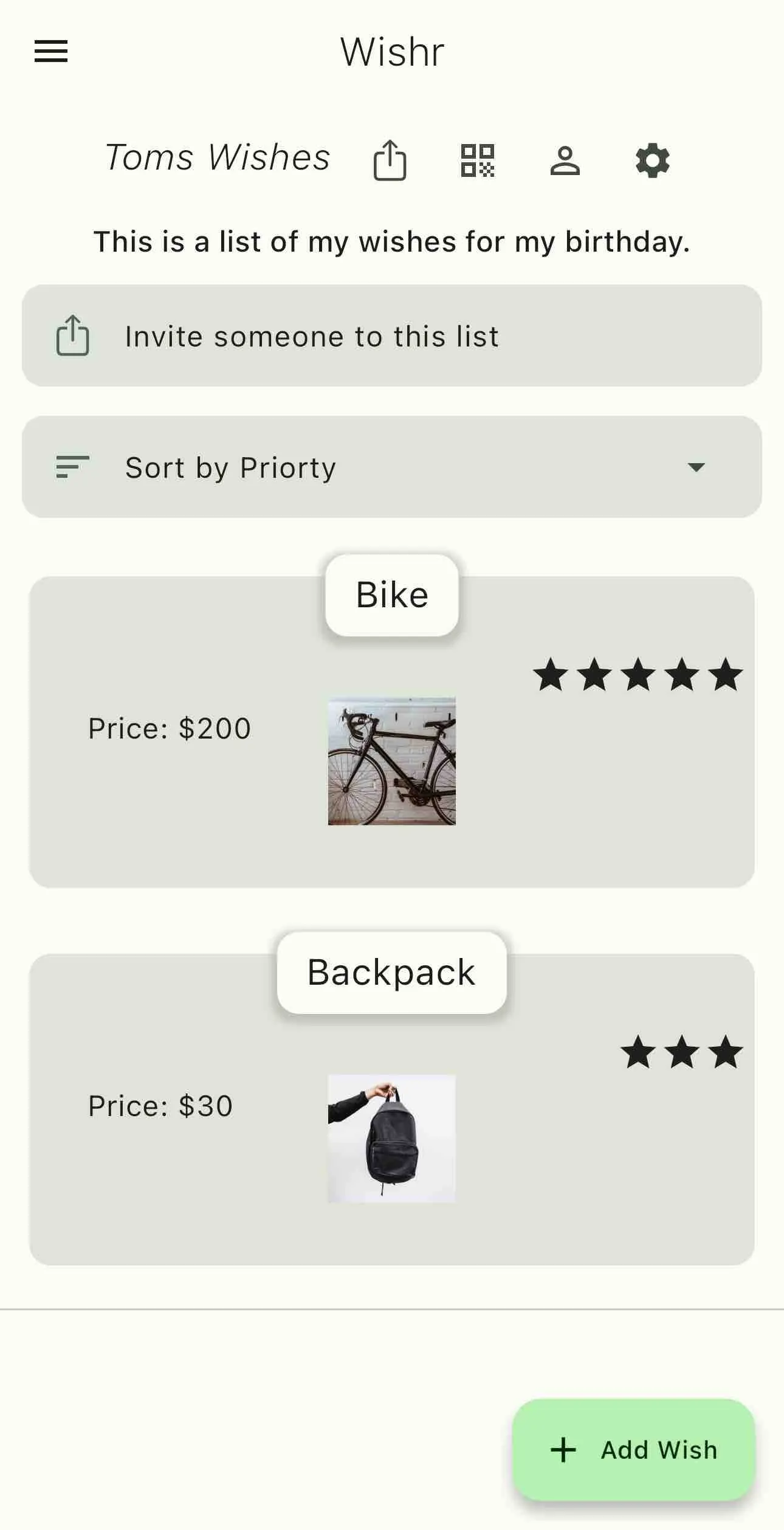 Wishr - Shared Wishlist | Indus Appstore | Screenshot