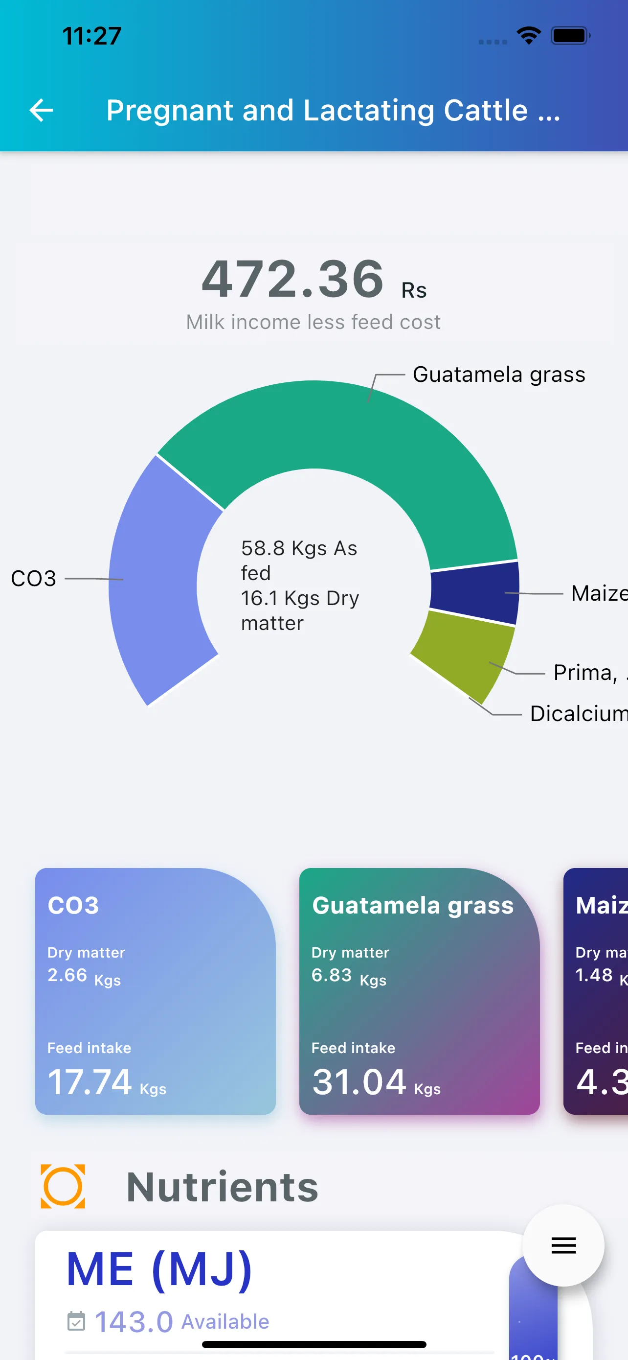 MOD Ration Formulation Tool | Indus Appstore | Screenshot