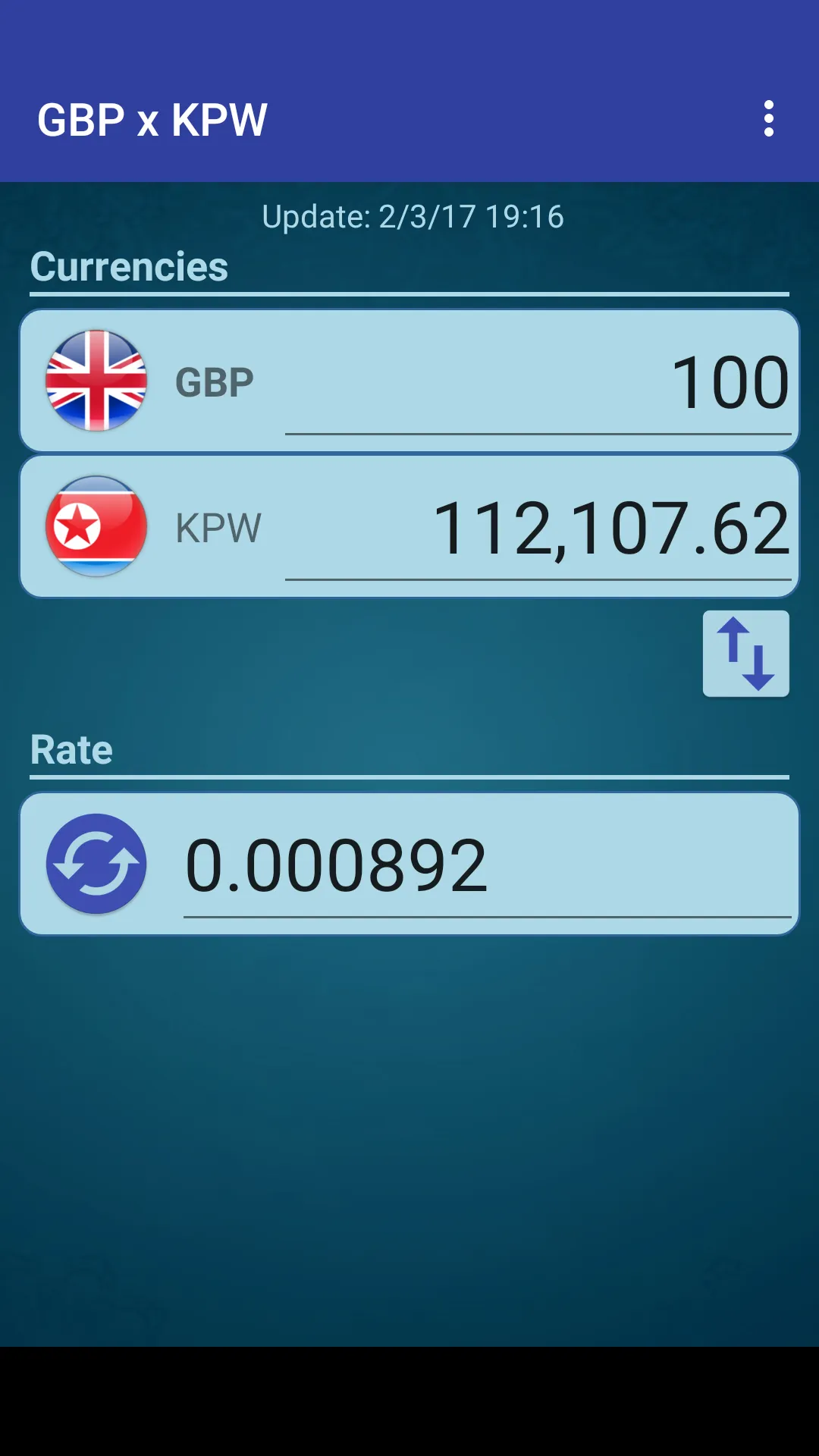 Pound GBP x North Korean Won | Indus Appstore | Screenshot