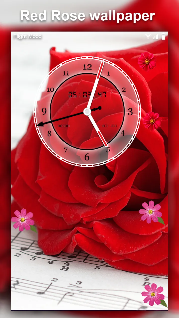 Flower Clock Live wallpaper–HD | Indus Appstore | Screenshot