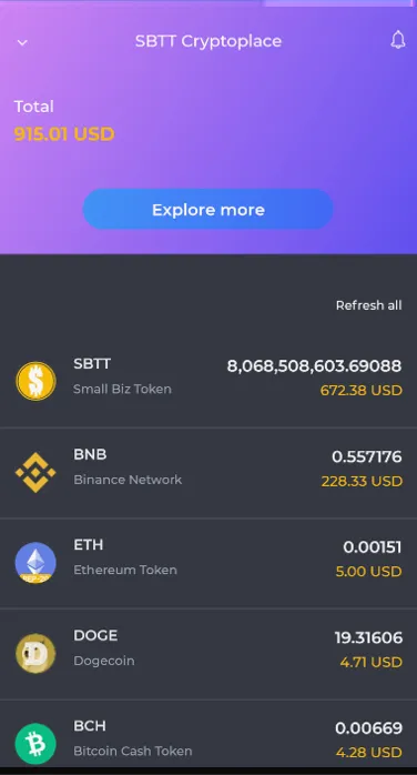 SBTT Cryptoplace | Indus Appstore | Screenshot