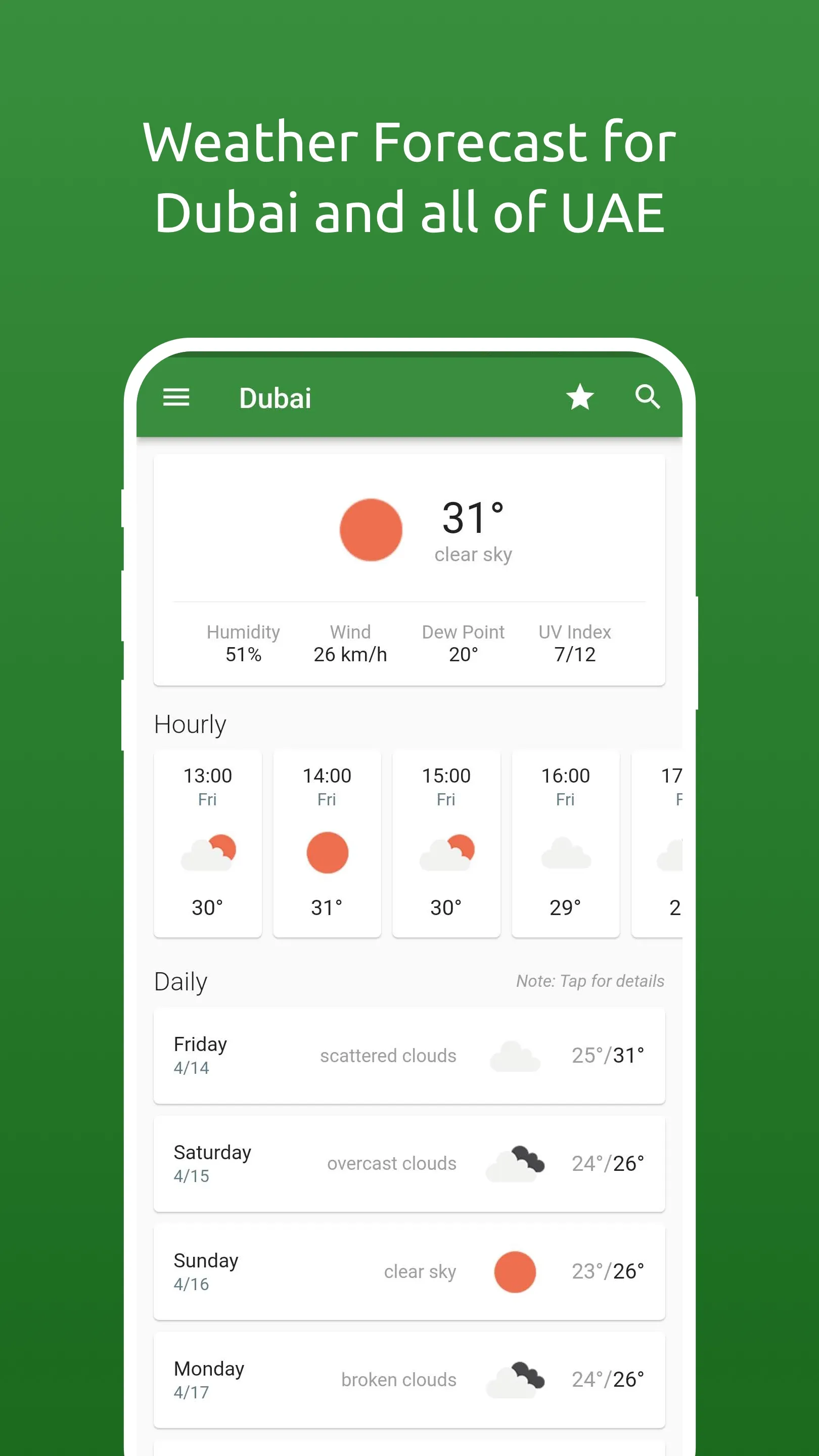 Dubai Weather - UAE Forecast | Indus Appstore | Screenshot