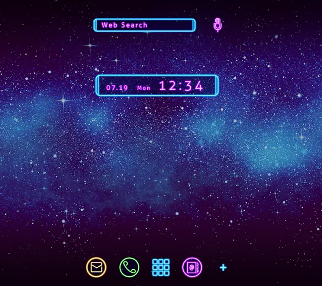 Neon Galaxy Theme | Indus Appstore | Screenshot